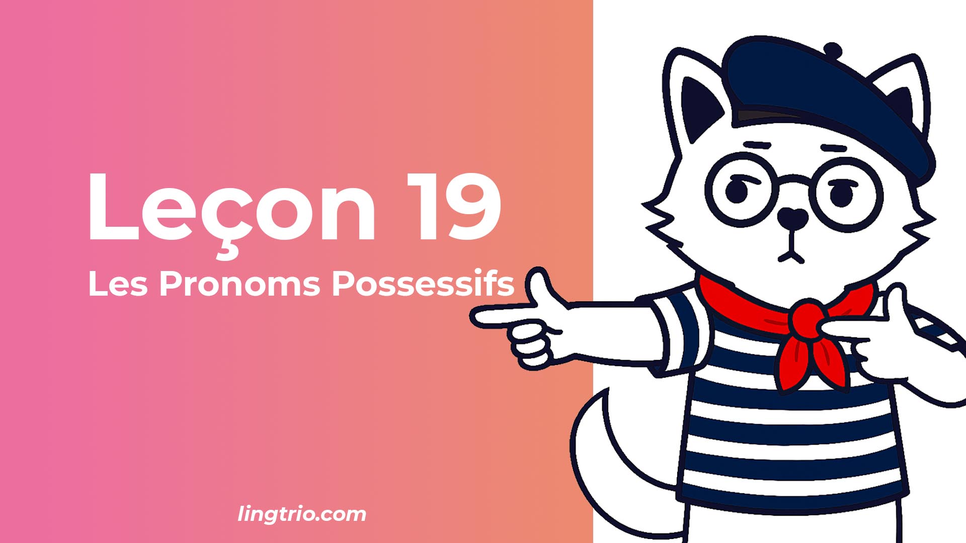 Leçon 19: Les Pronoms Possessifs