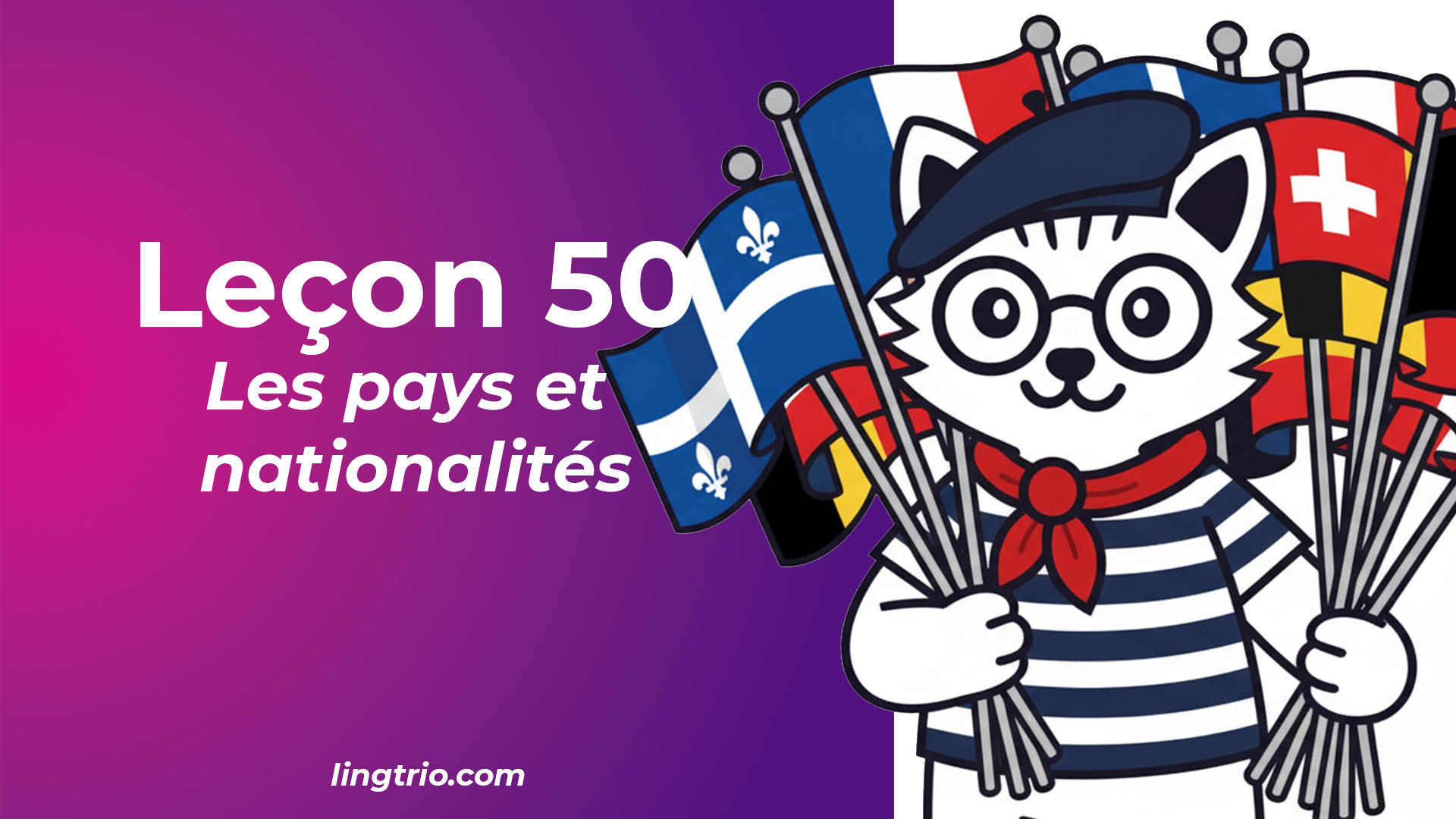 Leçon 50: Les pays et nationalités