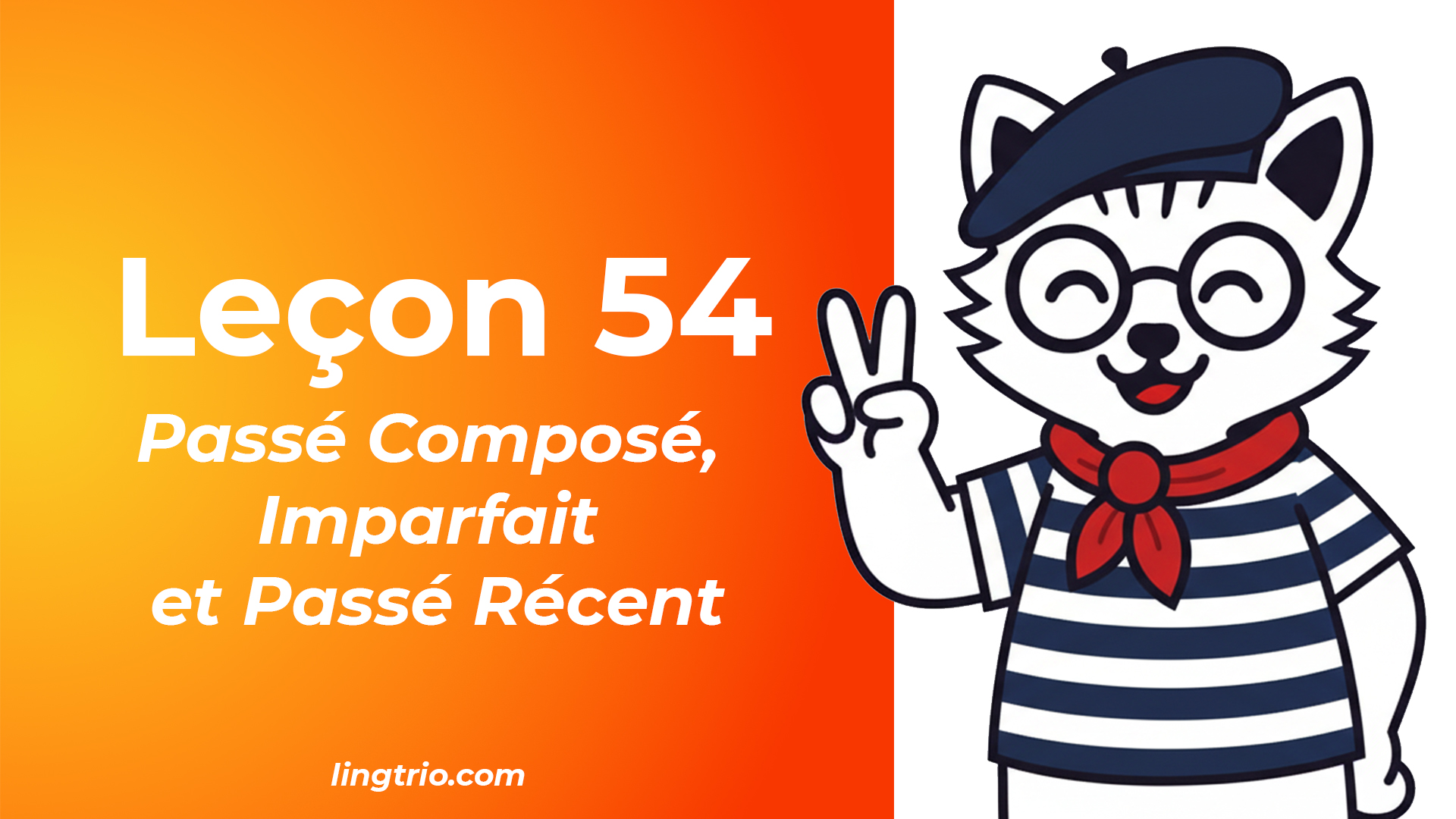 Leçon 54: Passé Composé, Imparfait et Passé Récent