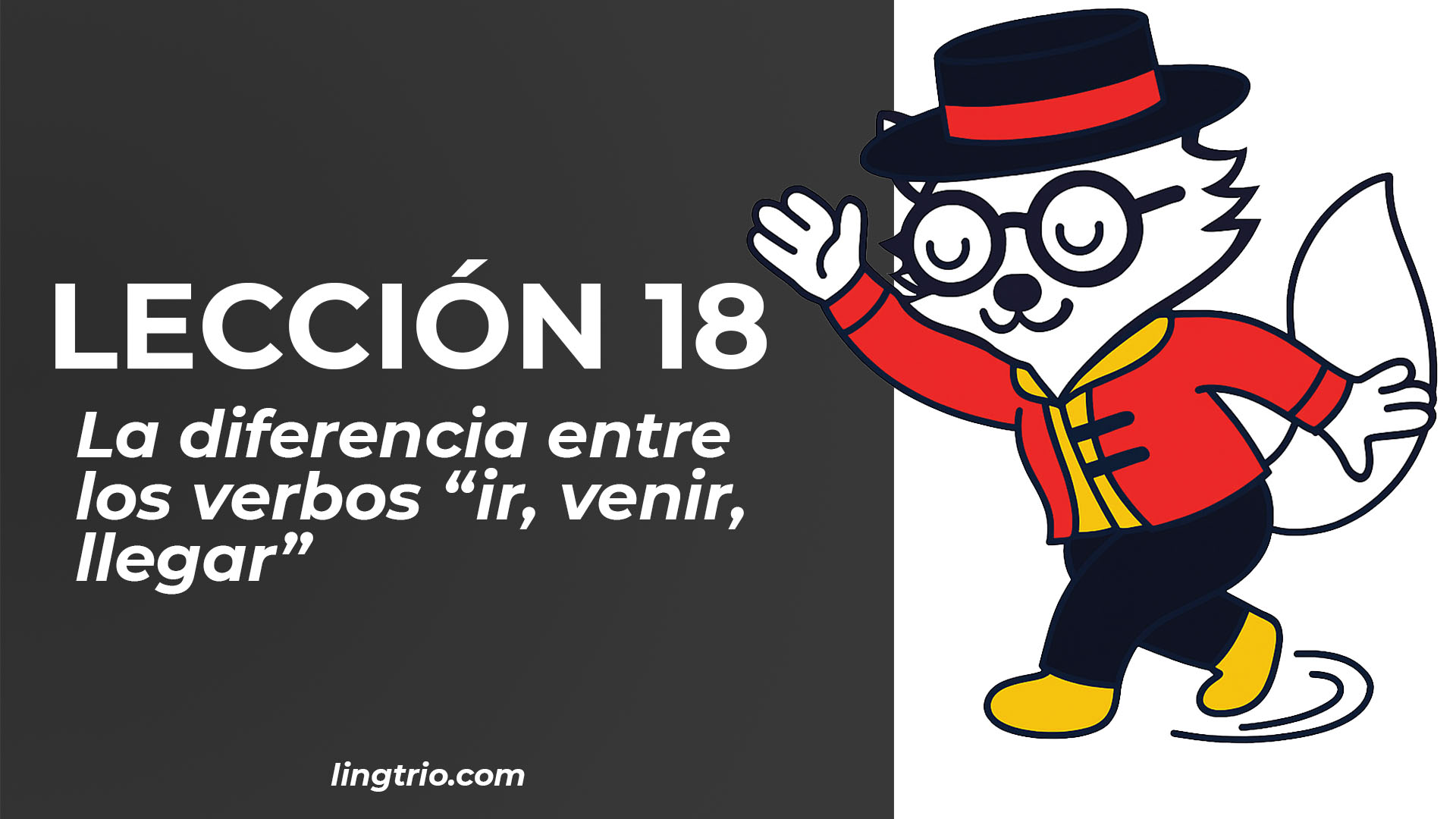 LECCIÓN 18: La diferencia entre los verbos “ir, venir, llegar”