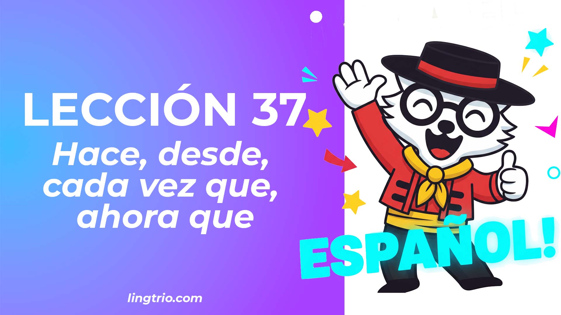 LECCIÓN 37. Cómo hablar del tiempo: HACE, DESDE y DESDE HACE