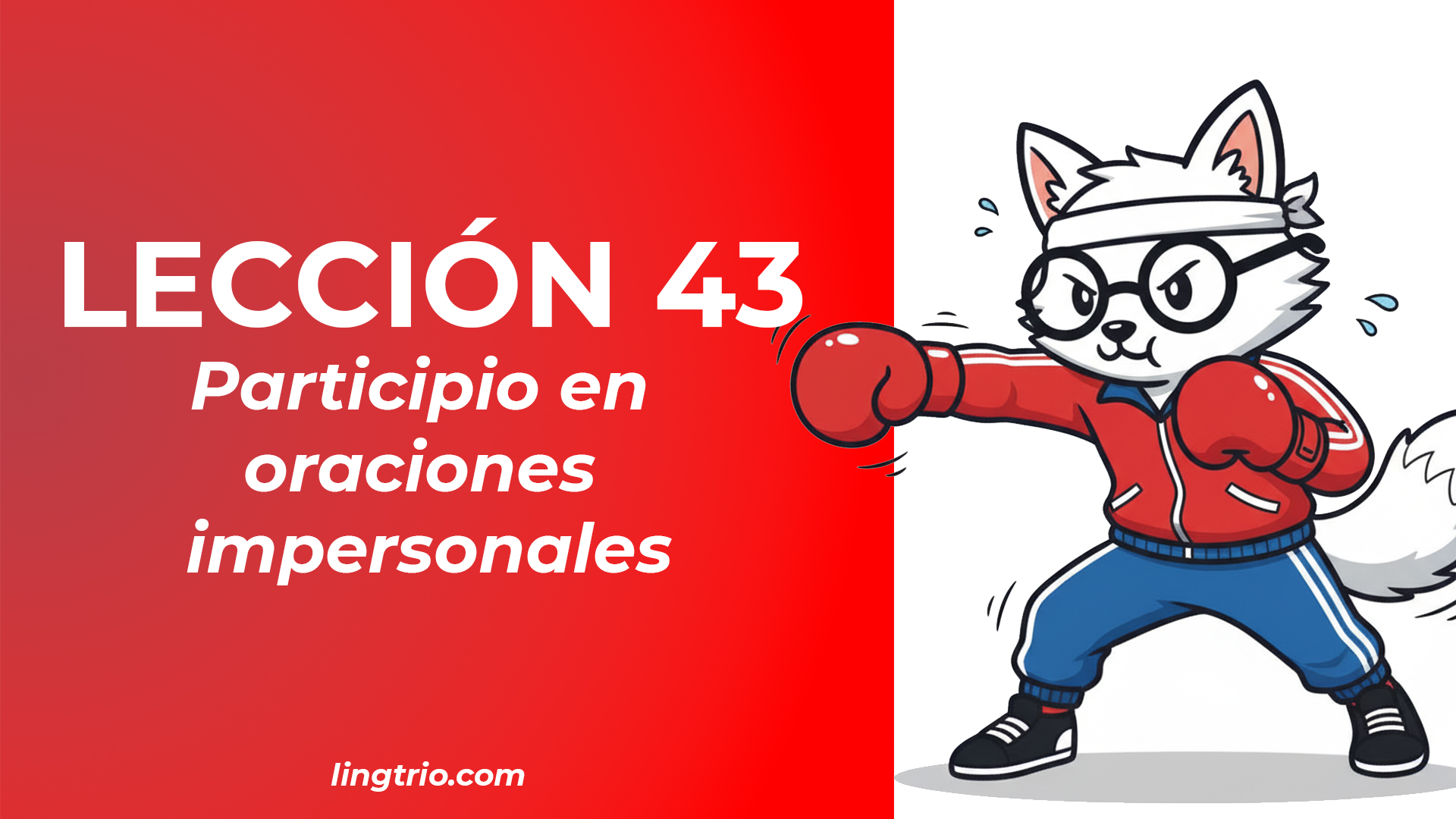LECCIÓN 43: El uso del participio en las oraciones impersonales pasivas