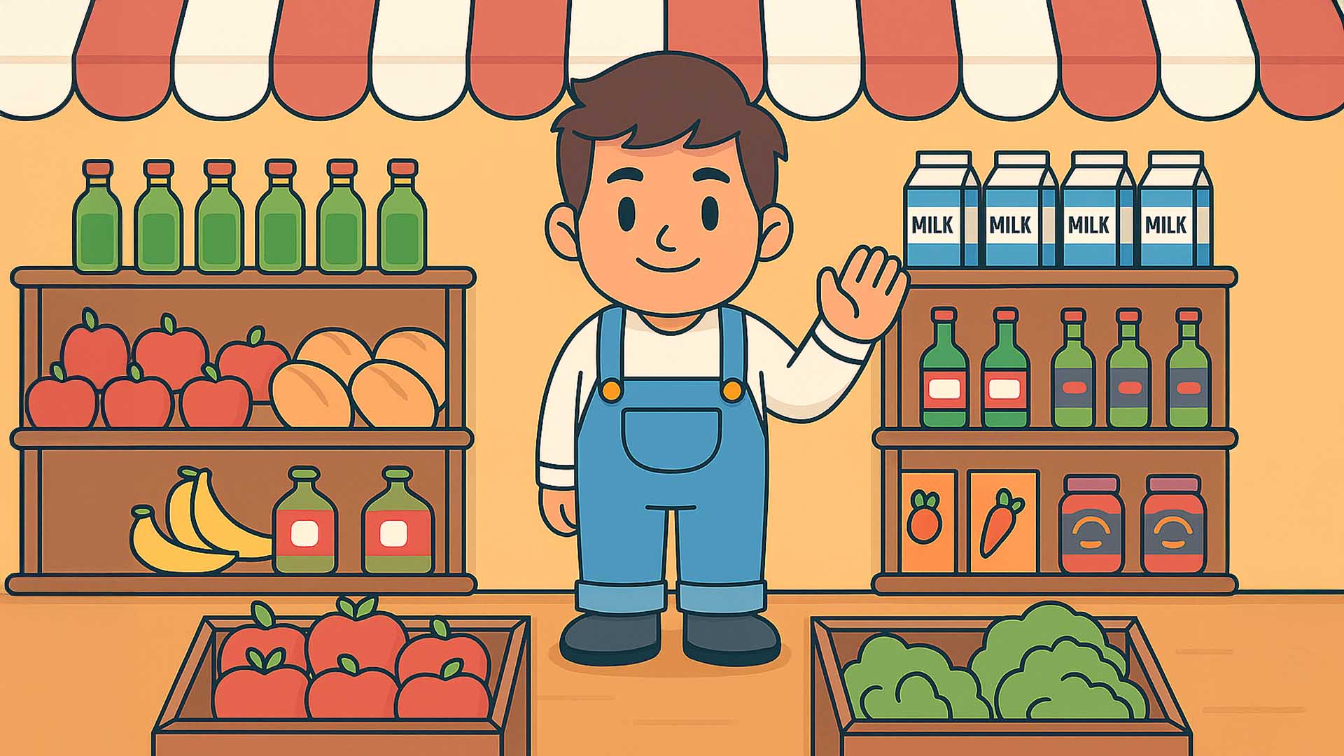 Vida de una tienda de comestibles