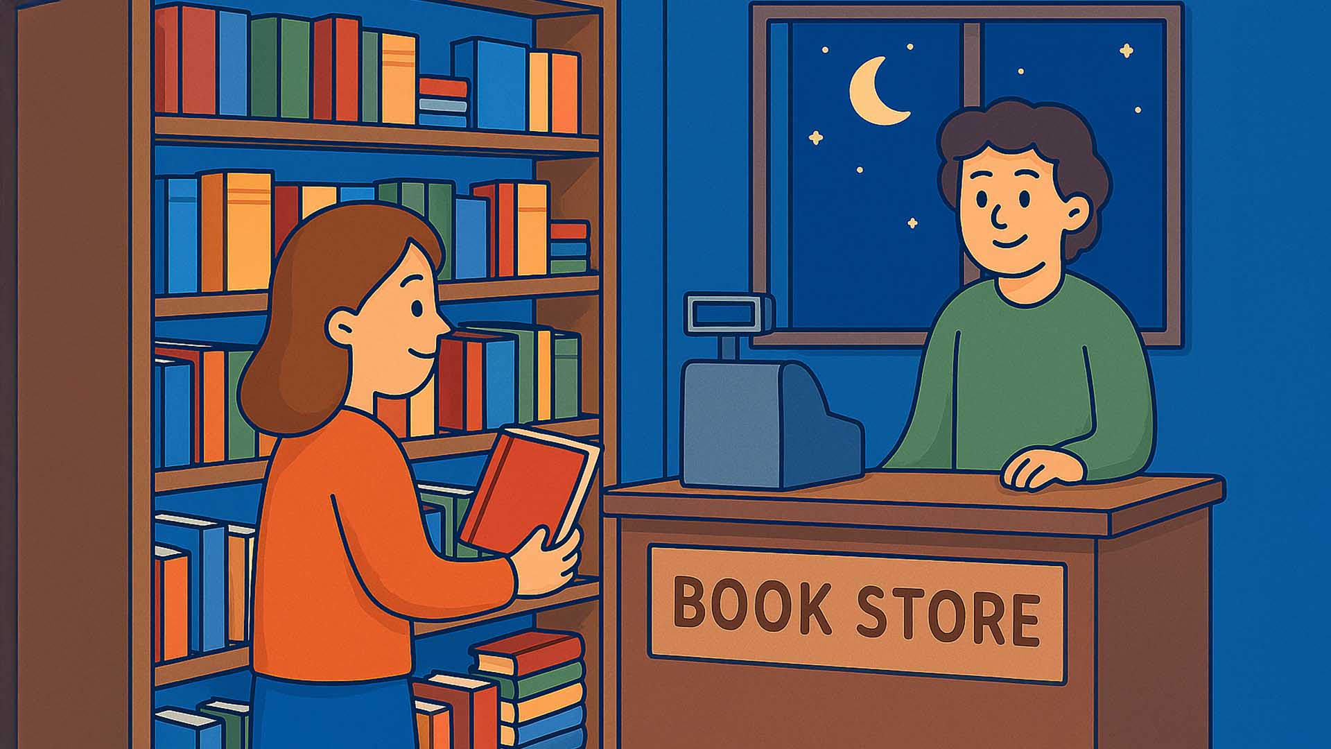 La librería que solo abre de noche