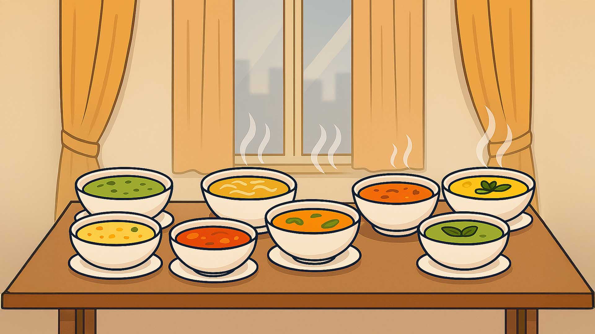 Siete sopas para los amigos
